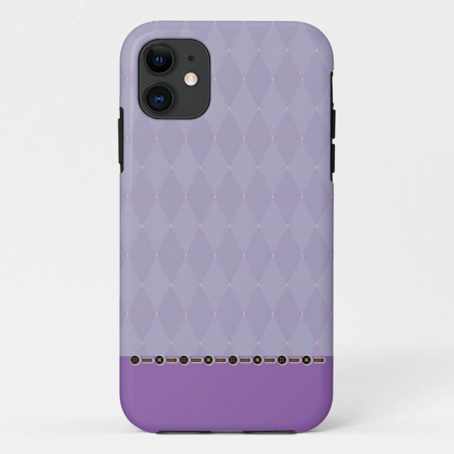 Lila Diamant Design Phone Case (Rückseite)