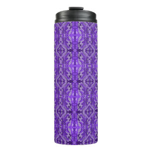 Lila Diamant-y-Abstraktes Muster Thermosbecher