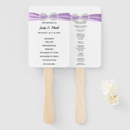 Lila Diamond Infinity Wedding Program Fans Fächer