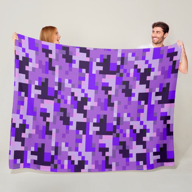 Lila Digital Camouflage Fleece Blanket (Beispiel)