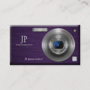 Lila Digital-Kamera-beruflicher Fotograf Visitenkarte