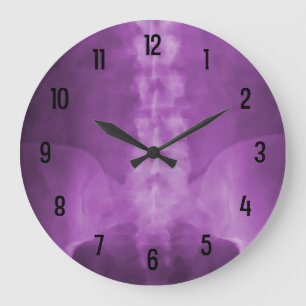 Lila Digital-Röntgenstrahl-Kunst-Wand-Uhr Große Wanduhr