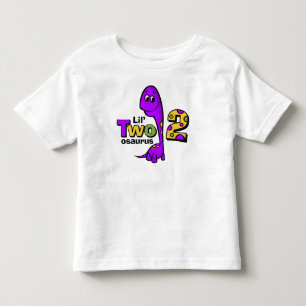 Lila Dinosaurier-2. Geburtstag Kleinkind T-shirt