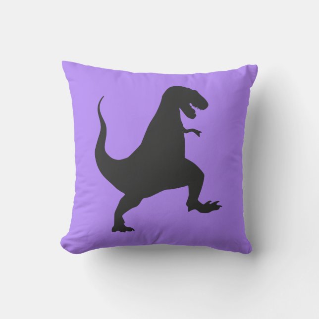 Lila Dinosaurier Cushion Kissen (Vorderseite)