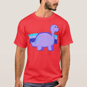 Lila Dinosaurier T-Shirt