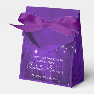 Lila Disco-Kugel und funkelnde High Heels Geschenk Geschenkschachtel