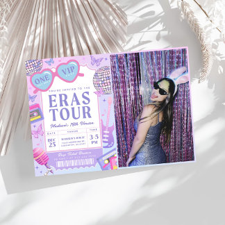 Lila Diskothek in meiner Geburtstagszeit - Foto Einladung