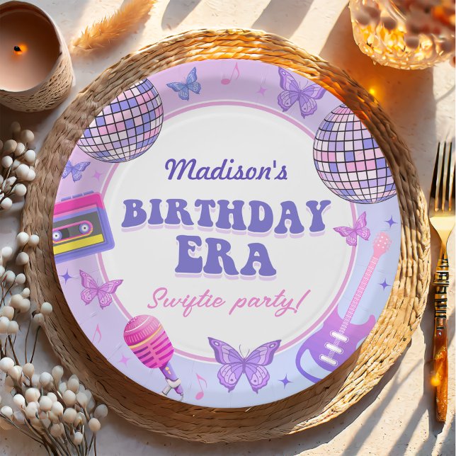 Lila Diskothek in meiner Geburtstagszeit Pappteller (Von Creator hochgeladen)