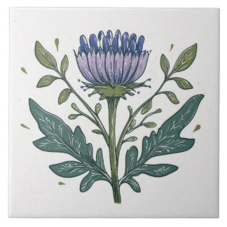 Lila Distel Fliese