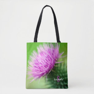 Lila Distel-Tragetasche Tasche