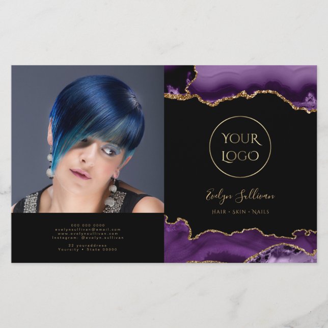 lila Doppelbroschüre (Vorderseite)