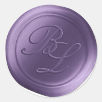 Lila doppelte Monogramm-Imitate Wachs Siegel Stick