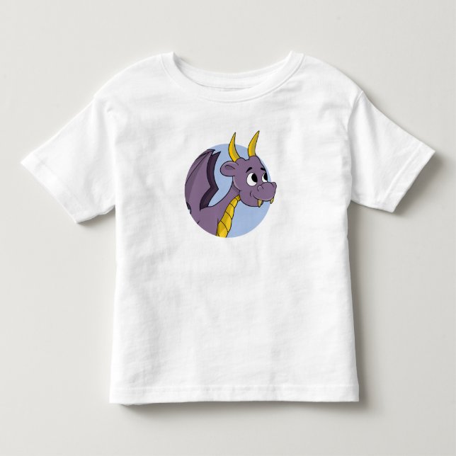 Lila Drache Cartoon Kleinkind T - Shirt (Vorderseite)