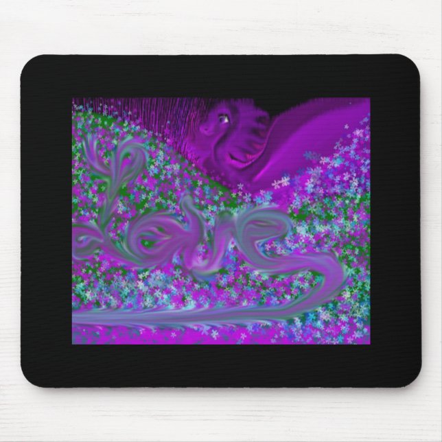 Lila Drache-Freund Mousepad (Vorne)