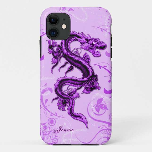 Lila Drache kundenspezifischer iPhone 5 Fall Case-Mate iPhone Hülle (Rückseite)