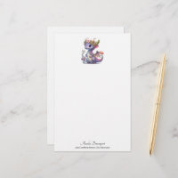 Lila Drache mit eleganter Krone
