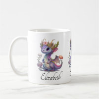 Lila Drache mit eleganter Krone
