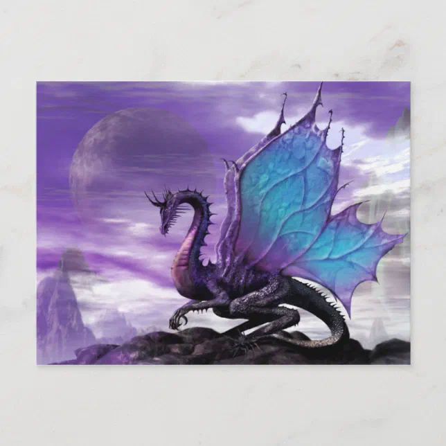 blauer eisweißer Drache