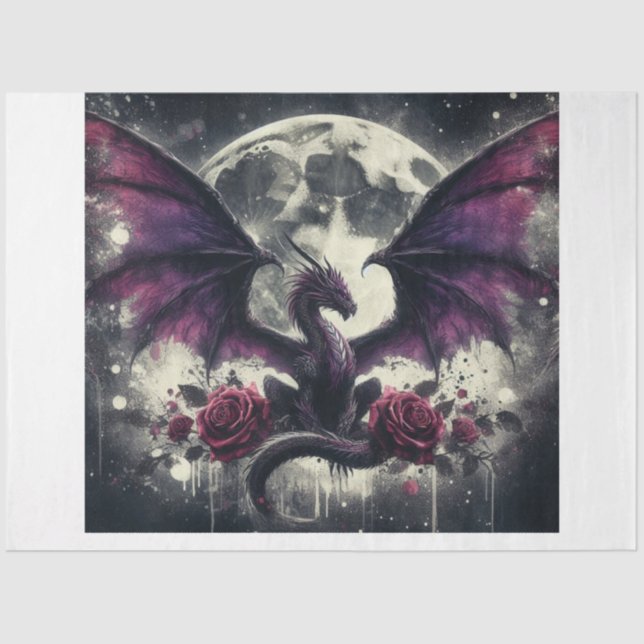 Lila Drache Seidenpapier (Vorderseite)