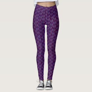 Lila Drache-Skala-Leggings Leggings