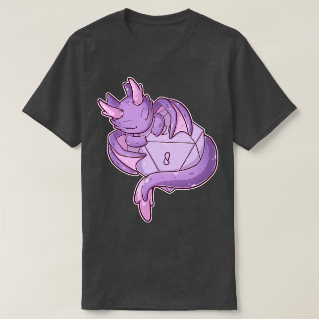 Lila Drache T-Shirt (Design vorne)