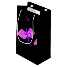 Lila Drachemonogramm-Geschenktasche