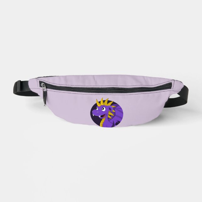 Lila Drachen Cartoon  Bauchtasche (Vorderseite)