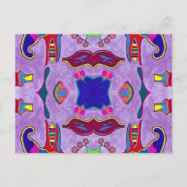 Lila Drachenpostkarte Postkarte