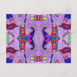 Lila Drachenpostkarte Postkarte