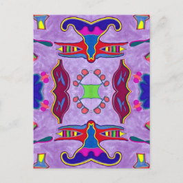 Lila Drachenpostkarte Postkarte