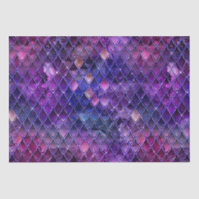 Lila Drachenskala Seidenpapier (Vorderseite)