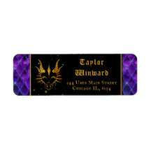 Lila Dragon Scales Gold Imitate Glitzer