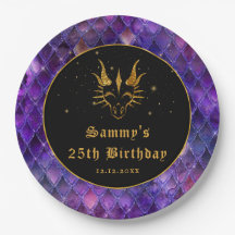Lila Dragon Scales Gold Imitate Glitzer Geburtstag