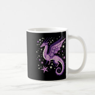 Lila Dragon Stars Niedlich Fantasy Mythical Girls Kaffeetasse