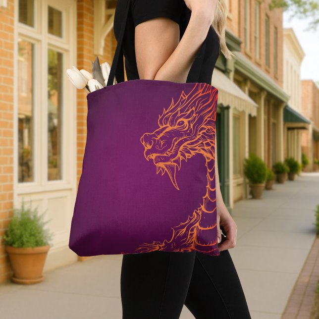 Lila Dragon Tote Bag Tasche (Von Creator hochgeladen)