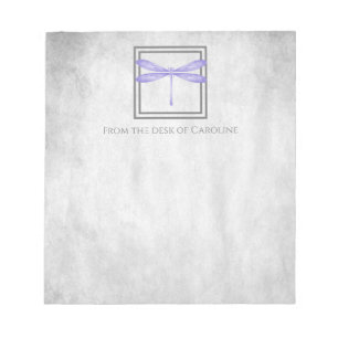Lila Dragonfly Personalisierter Notepad Notizblock