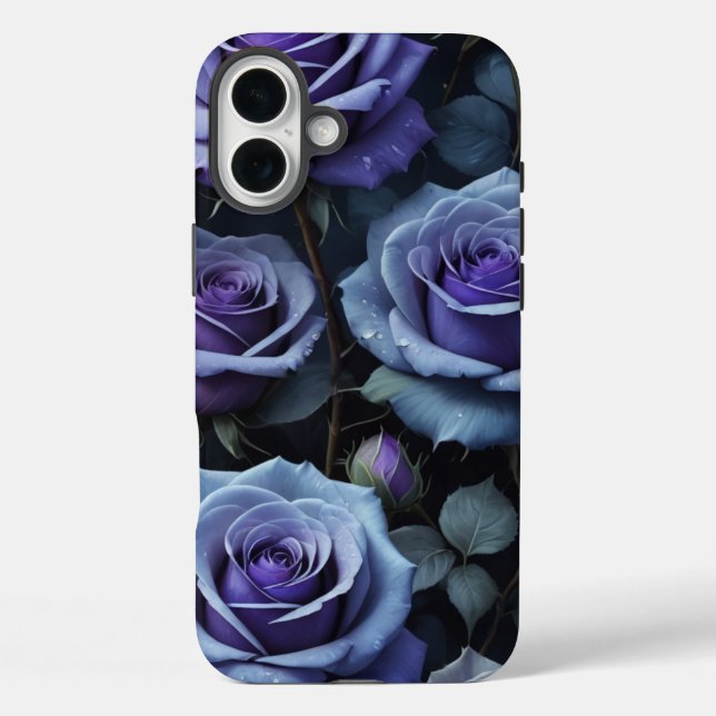 Lila Dream-Rose iPhone 16 Plus Hülle (Rückseite)