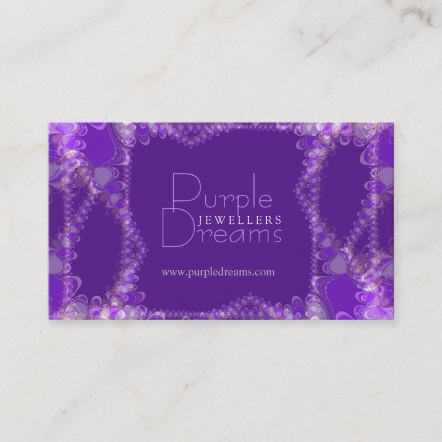 Lila Dreams Jewelier Business Card Visitenkarte (Vorderseite)