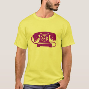 Lila Drehtelefon T-Shirt
