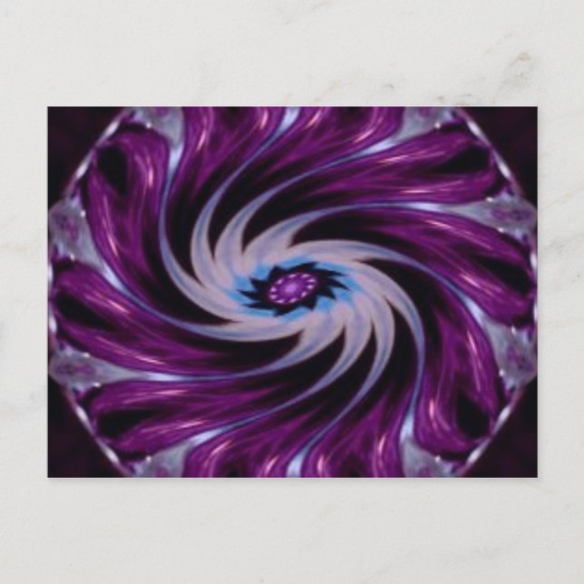 Lila Drehung Postkarte (Vorderseite)