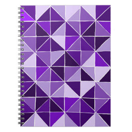 Lila Dreieck-Quilmuster-Notebook Notizblock