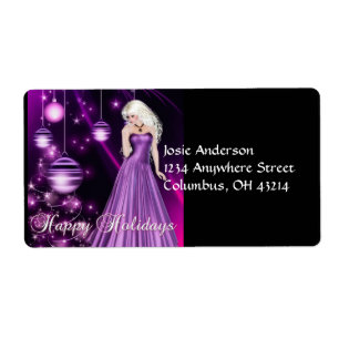 Lila Dress Girl Weihnachtsadressen Labels