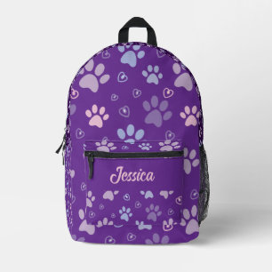 Lila Druckbackpack mit Individuelle Name Bedruckter Rucksack