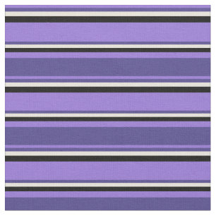 Lila, dunkelschiefer Blau, Beige und schwarze Lini Stoff