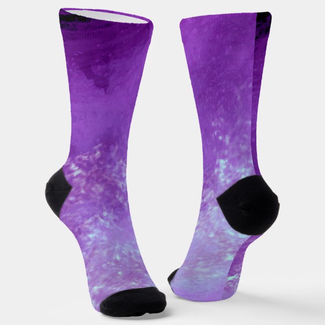 Lila dunkle Sturmwolken Socken (Gewinkelt)