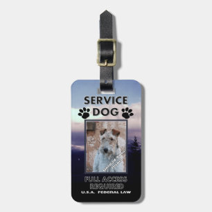 Lila Dunst-Service-HundeFoto Identifikation Gepäckanhänger