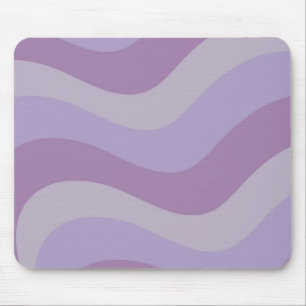 Lila Durchfluss flüssiger Swirl Groovy Streifen Y2 Mousepad