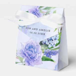 Lila Dusty Blue Tulip Peony Wedding Geschenkschachtel