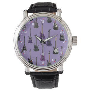 💜 Lila E-Gitarre Armbanduhr