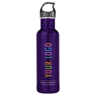 Lila Edelstahl-Wasserflasche mit individuellem Log Edelstahlflasche